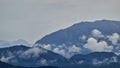 Low Level Clouds on Greek Mountain Range Royalty Free Stock Photo