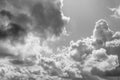 Clouds black and white background