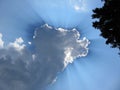 Clouds block the sun`s powerful rays