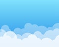 Cloud vector background illustraition