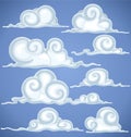 Clouds in blue sky