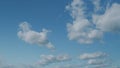 Clouds With Blue Sky Background. Moving Clouds. Nature Weather Blue Sky. Cloudscape Sunny Day.