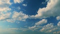 Clouds With Blue Sky Background. Moving Clouds. Nature Weather Blue Sky. Cloudscape Sunny Day. Royalty Free Stock Photo