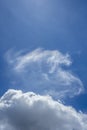 Clouds and The Blue Sky on a bright sunny day Royalty Free Stock Photo