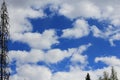 Clouds and dead trees Royalty Free Stock Photo