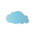 clouds. Blue sky with different cloud shapes. Cute summer cloudscape, cloudy landscape, simplicity nature aerial panorama vector Royalty Free Stock Photo