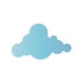 clouds. Blue sky with different cloud shapes. Cute summer cloudscape, cloudy landscape, simplicity nature aerial panorama vector Royalty Free Stock Photo