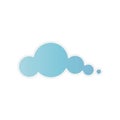 clouds. Blue sky with different cloud shapes. Cute summer cloudscape, cloudy landscape, simplicity nature aerial panorama vector Royalty Free Stock Photo