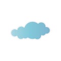 clouds. Blue sky with different cloud shapes. Cute summer cloudscape, cloudy landscape, simplicity nature aerial panorama vector Royalty Free Stock Photo