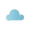 clouds. Blue sky with different cloud shapes. Cute summer cloudscape, cloudy landscape, simplicity nature aerial panorama vector Royalty Free Stock Photo