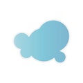 clouds. Blue sky with different cloud shapes. Cute summer cloudscape, cloudy landscape, simplicity nature aerial panorama vector Royalty Free Stock Photo