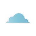 clouds. Blue sky with different cloud shapes. Cute summer cloudscape, cloudy landscape, simplicity nature aerial panorama vector Royalty Free Stock Photo