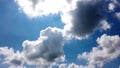 Clouds in blue sky 4k HD time lapse global weather telemetry
