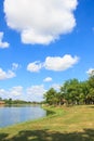 Clouds in blue sky over on park Royalty Free Stock Photo