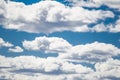 Clouds on the blue sky showing white soft texture pattern. Royalty Free Stock Photo