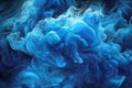 Clouds of blue smoke or liquid, abstract steam texture background Royalty Free Stock Photo