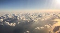 Clouds and bright blue sky background, panoramic angle view.White cloud and bright blue sky for background Royalty Free Stock Photo