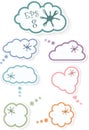 Clouds in a cage, vector illustration