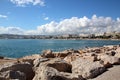 Clouds in Cannes. Famous bay of cannes in France Royalty Free Stock Photo