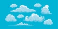 121_Cartoon cloud vector set Royalty Free Stock Photo