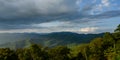 Clouds Cast A Shadow On Mountain Ridge