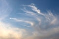 Clouds cirrus in various directions Royalty Free Stock Photo