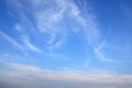 Clouds cirrus in various directions Royalty Free Stock Photo