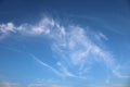 Clouds cirrus in various directions Royalty Free Stock Photo