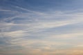 Clouds cirrus in various directions Royalty Free Stock Photo