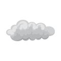 Clouds and clouds icon in cartoon and flat style. Isolated object. Vector illustration.