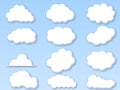 Clouds on cloudy blue sky