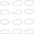 Clouds collection. Cloud computing pack