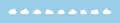 Clouds. Clouds collection. Cloud vector icons, isolated. Cloud weather signs. Vector illustration