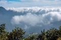 Clouds Coming over the Mountain Ridge Royalty Free Stock Photo