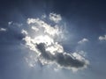 Clouds Creating Sun Rays Royalty Free Stock Photo