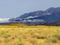 When the clouds cross between the mountains overlooking the coast of the Red Sea Royalty Free Stock Photo