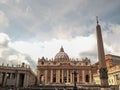 The clouds and crowds at the vatican, rome