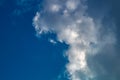 Clouds with the different colours shadows Royalty Free Stock Photo