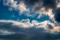 Clouds with the different colours shadows toned.