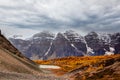 Clouds Envelope Valley of Ten Peaks at Sentinel Pass in Banff National Park Royalty Free Stock Photo