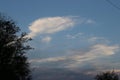 Clouds in the evening sky fascinate