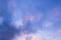 Clouds  in the evening sky Royalty Free Stock Photo