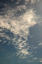 Clouds floating in the evening sky. Royalty Free Stock Photo