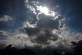 Clouds floating in the evening sky. Royalty Free Stock Photo