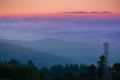 Clouds and fog at twilight over the San Francisco bay area