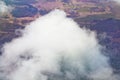 Clouds and forest landscape near Stockholm Arlanda Royalty Free Stock Photo