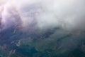 Clouds and forest landscape near Stockholm Arlanda Royalty Free Stock Photo