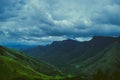 Clouds formation over the mountains