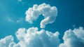 Clouds forming a question mark in the blue sky Royalty Free Stock Photo