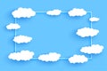 Clouds frame background with text space design Royalty Free Stock Photo